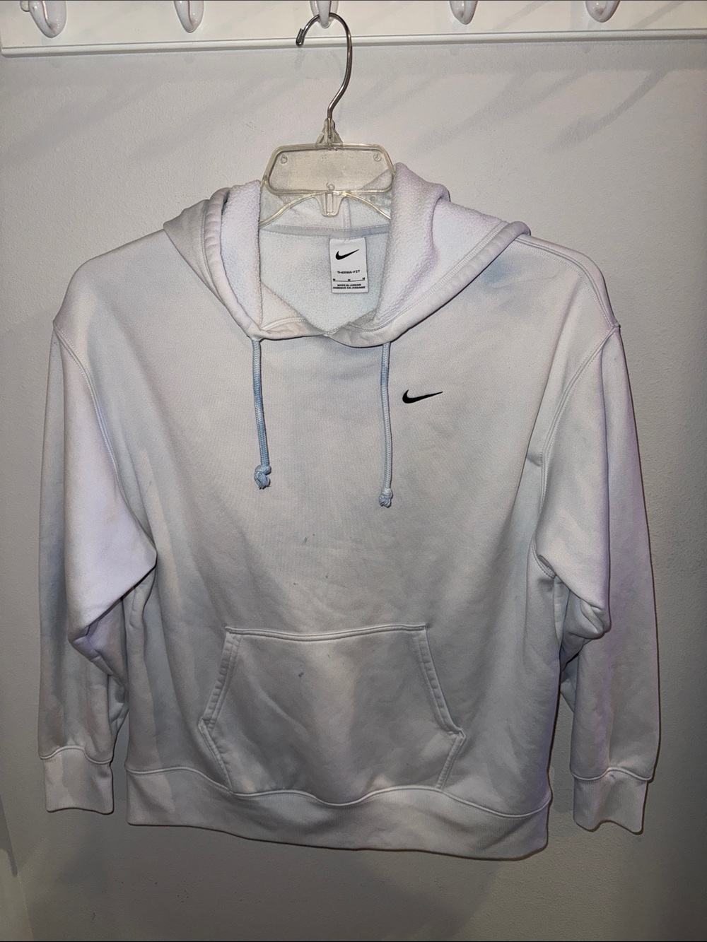 Nike Space Dye Blue Hoodie with Black Swoosh